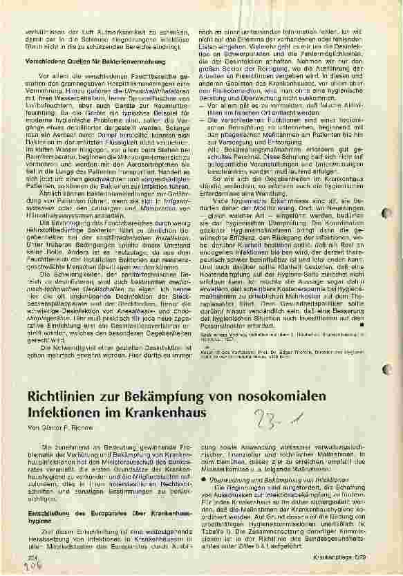 Vorschauseite 2: Hospital und Hygiene -Umweltgefahren im Krankenhausbereich
