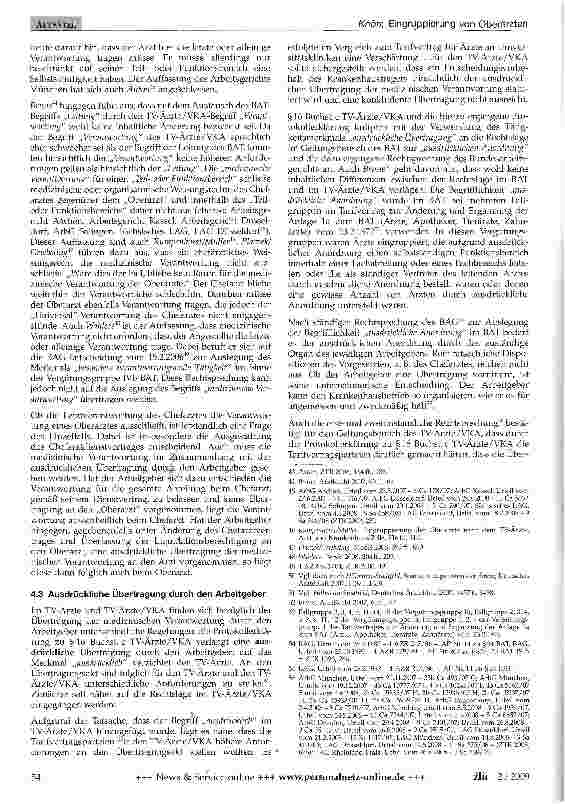 Vorschauseite 5: Eingruppierung der Oberärzte nach dem TV-Ärzte/VKA und TV-Ärzte