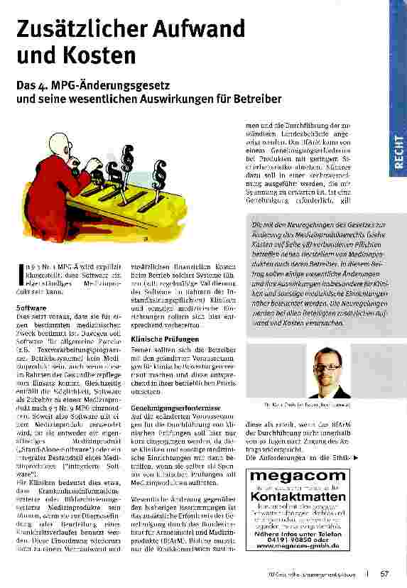 Vorschauseite 1: Zusätzlicher Aufwand und Kosten