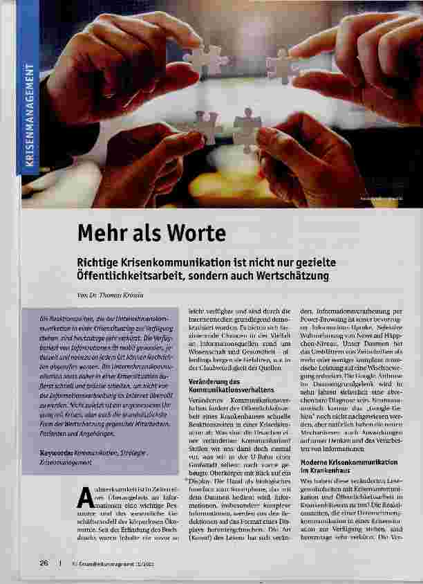 Vorschauseite 1: Mehr als Worte