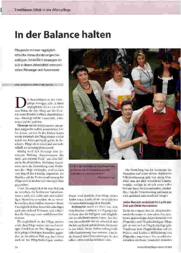 Vorschauseite 1: In der Balance halten