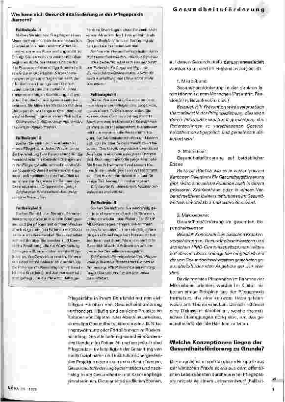 Vorschauseite 2: Gesundheitsförderung in der Pflege