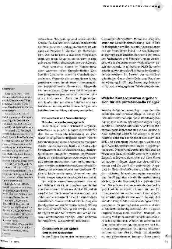 Vorschauseite 4: Gesundheitsförderung in der Pflege
