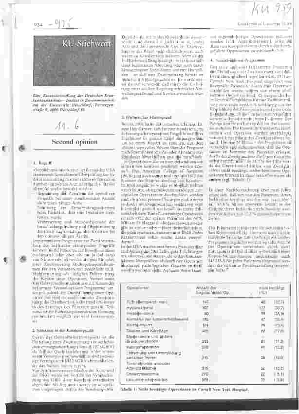 Vorschauseite 1: Second opinion