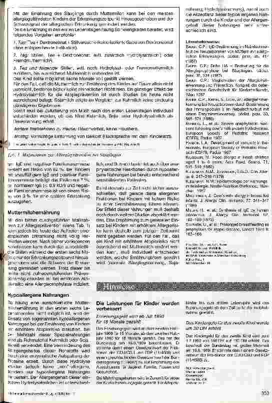 Vorschauseite 2: Nahrungmittelallergie bei Säuglingen Allergieprävention, hypoallergene Nahrungen