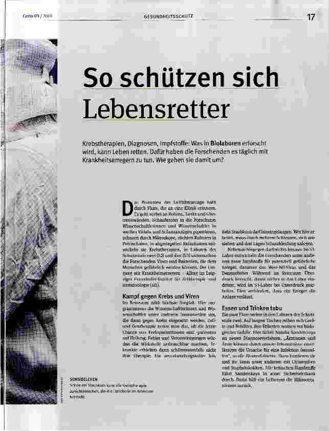 Vorschauseite 1: So schützen sichLebensretter
