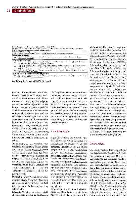 Vorschauseite 4: Auswirkungen eines präoperativen Bewegungsschulungsprogramms nach dem für kinästhetische Mobilisation aufgebauten Viv-Arte-Lernmodell auf Mobilität, Schmerzen und postoperative Ve…
