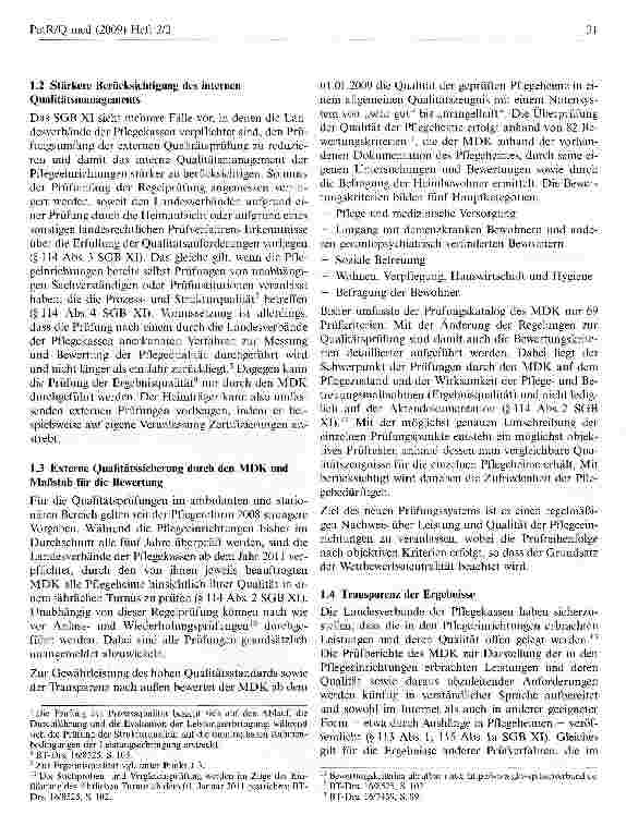 Vorschauseite 2: Qualitätssicherung in Pflegeeinrichtungen nach der Pflegereform 2008