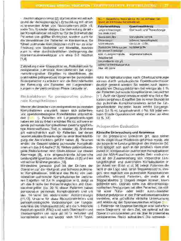 Vorschauseite 2: Anästhesie bei Patienten mit pulmonalen Vorerkrankungen