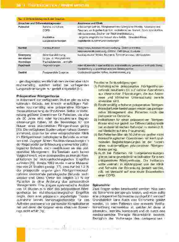 Vorschauseite 3: Anästhesie bei Patienten mit pulmonalen Vorerkrankungen