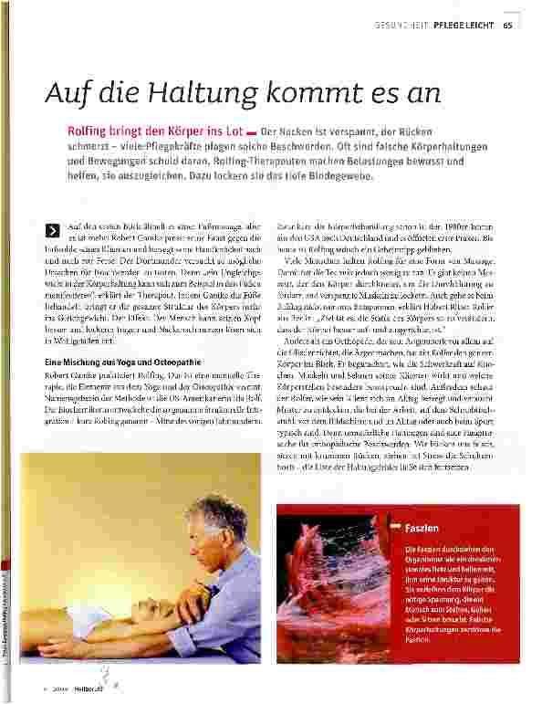 Vorschauseite 1: Auf die Haltung kommt es an
