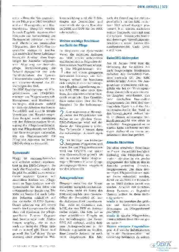 Vorschauseite 2: DRG in der Schweiz