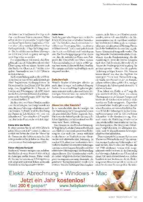 Vorschauseite 2: In 280 Tagen zur Geburt?