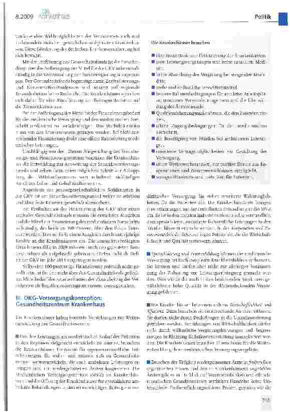 Vorschauseite 2: Für eine hochwertige und flächendeckende Patientenversorgung, innovative Medizin und moderne Arbeitsplätze in Krankenhäusern