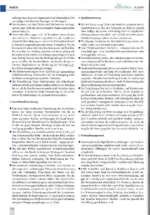 Vorschauseite 5: Für eine hochwertige und flächendeckende Patientenversorgung, innovative Medizin und moderne Arbeitsplätze in Krankenhäusern
