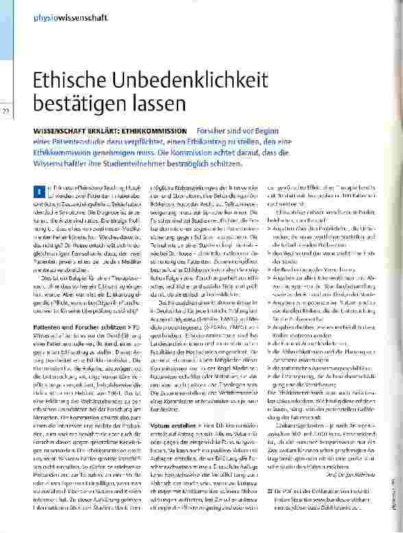 Vorschauseite 1: Ethische Unbedenklichkeit bestätigen lassen