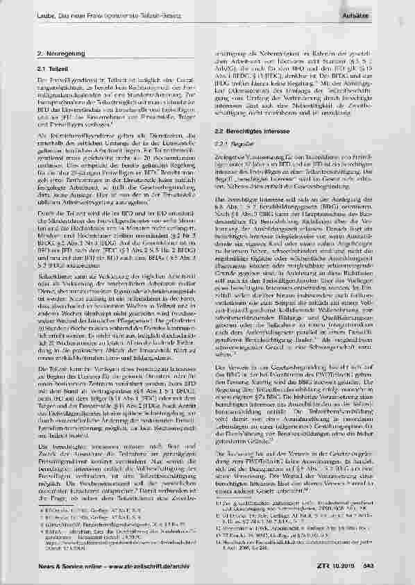 Vorschauseite 2: Das neue Freiwilligendienste-Teilzeit-Gesetz
