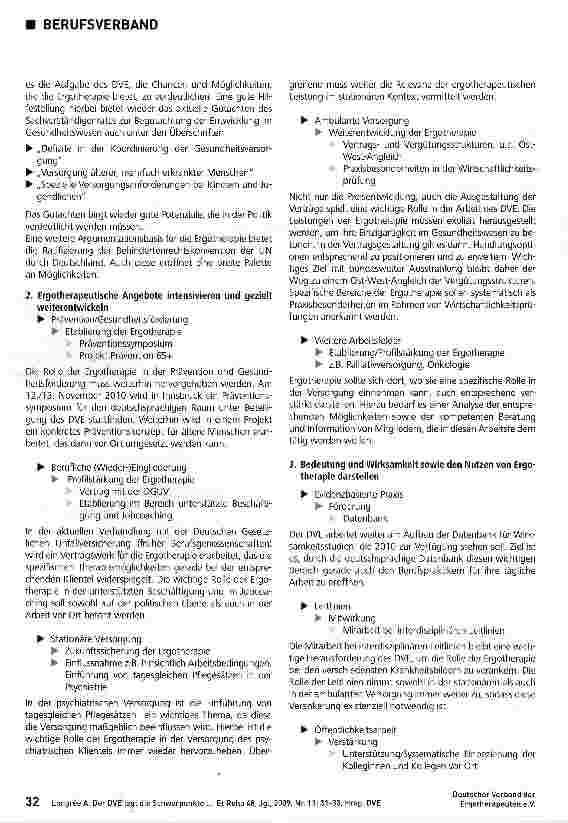 Vorschauseite 2: Der DVE legt die Schwerpunkte seiner Arbeit für 2010 vor