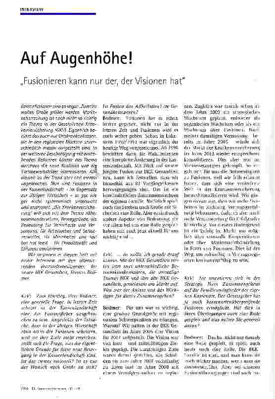 Vorschauseite 1: Auf Augenhöhe!