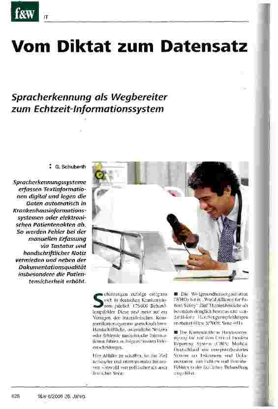Vorschauseite 1: Vom Diktat zum Datensatz