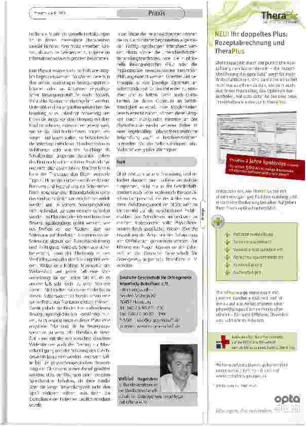Vorschauseite 5: Osteogenesis imperfecta als physiotherapeutische Herausforderung? Teil (II)