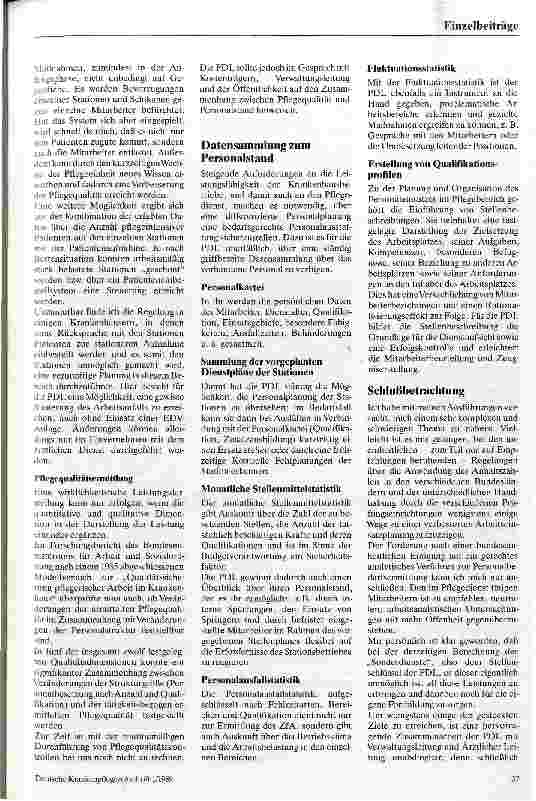 Vorschauseite 5: Einflußmöglichkeiten der Pflegedienstleitung auf die Personaleinsatzplanung
