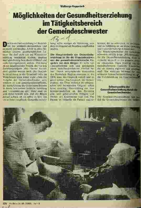 Vorschauseite 1: Möglichkeiten der Gesundheitserziehung im Tätigkeitsbereich der Gemeindeschwester