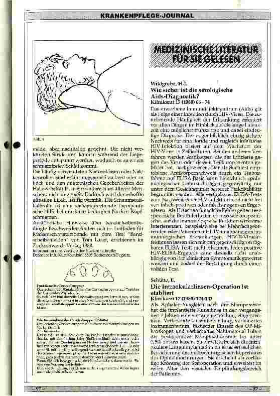 Vorschauseite 2: Behandlung der nächtlichen Cervicalmigräne durch spezielle Nackenlagerung