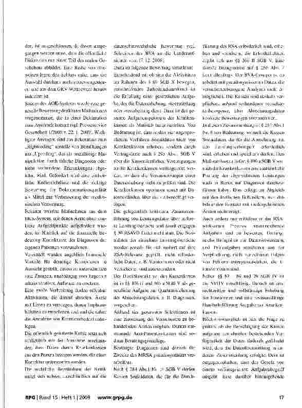 Vorschauseite 4: Probleme der Durchführung des morbiditätsorientierten RSA durch die gesetzlichen Krankenkassen
