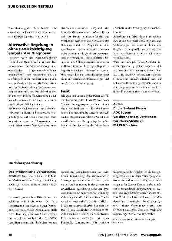 Vorschauseite 5: Probleme der Durchführung des morbiditätsorientierten RSA durch die gesetzlichen Krankenkassen