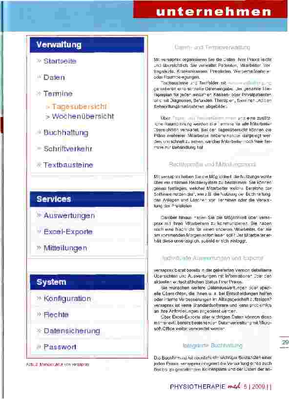 Vorschauseite 2: Neue Praxis-Software für die PT-Praxis
