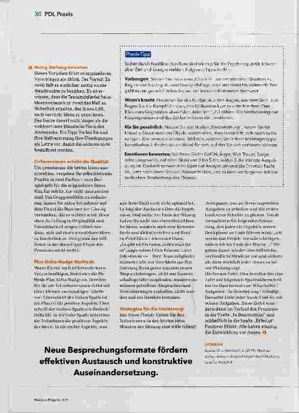 Vorschauseite 2: Neue Besprechungsformate: Mehr Beteiligung - bessere Ergebnisse