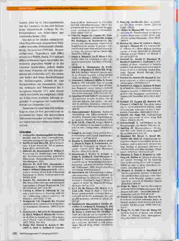 Vorschauseite 5: Keine in-vitro-Hinweise auf die Entstehung von bakteriellen Resistenzen gegenüber einem Silberionen-Komplex