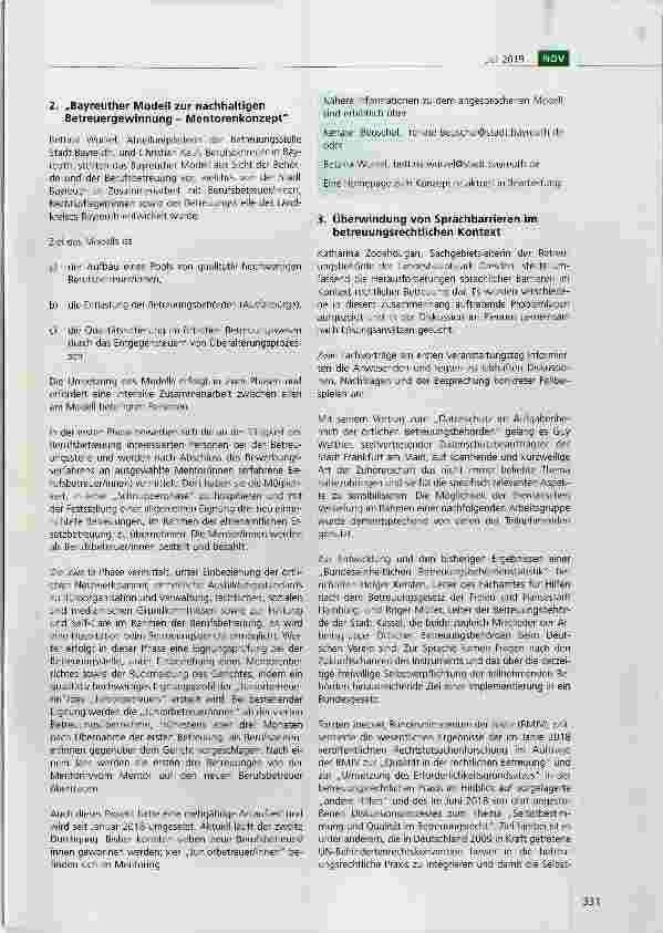 Vorschauseite 2: Fachforum für Leitungen örtlicher Betreuungsbehörden