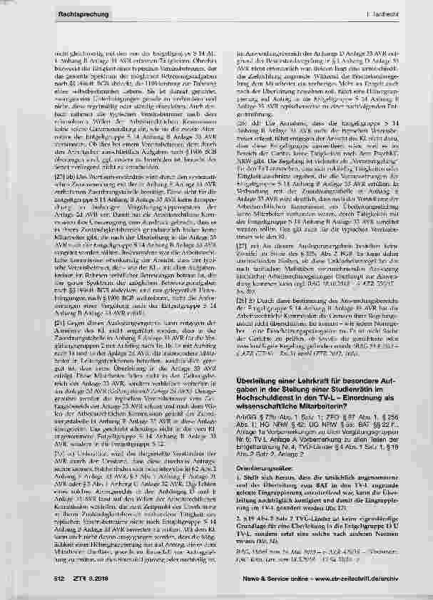 Vorschauseite 3: Eingruppierung - Entgeltgruppe S 14 Anhang B der Anlage 33 AVR Caritas Vereinsbetreuer
