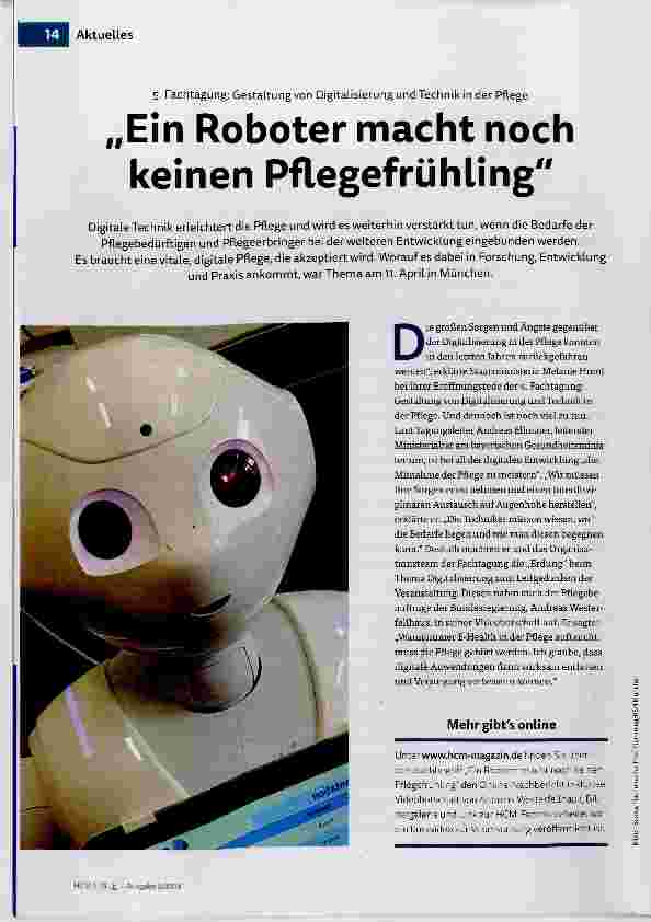 Vorschauseite 1: Ein Roboter macht noch keinen Pflegefrühling
