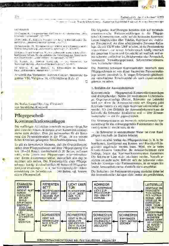 Vorschauseite 1: Pflegegeschoß - Kommunikationsanlagen