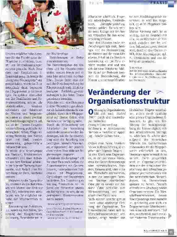 Vorschauseite 1: Veränderung der Organisationsstruktur