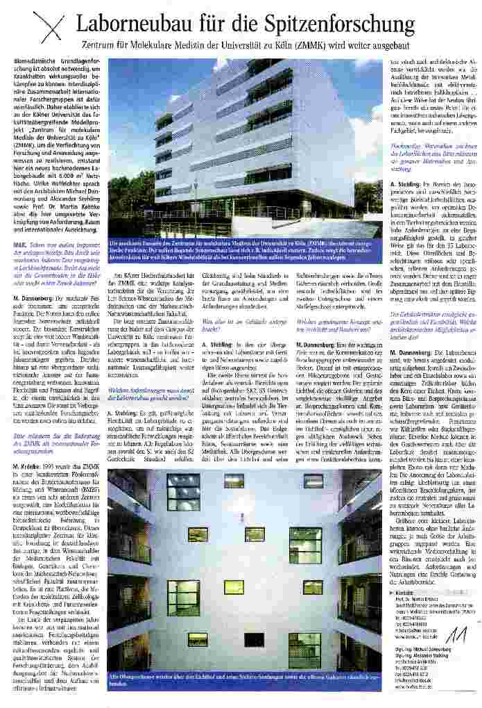 Vorschauseite 1: Laborneubau für die Spitzenforschung