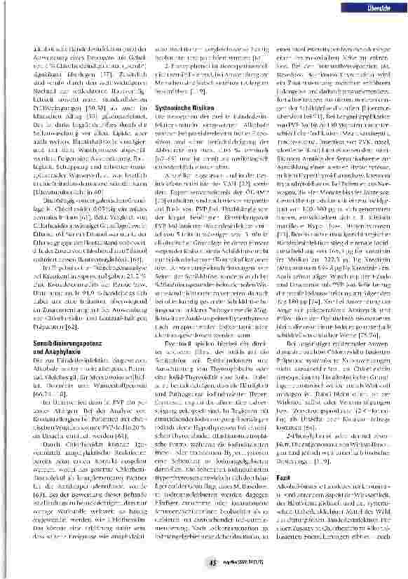 Vorschauseite 5: Prävention von postoperativen Wundinfektionen, Teil 2: Bedeutung der chirurgischen Händedesinfektion und aktuelle Gesichtspunkte zur praktischen Durchführung