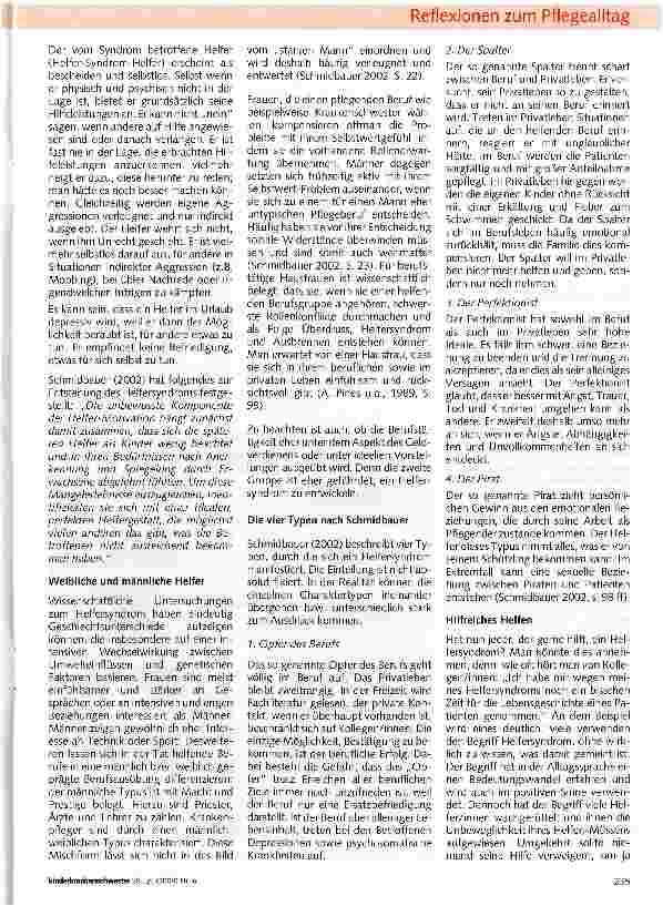 Vorschauseite 2: „Nur wer brennt kann ausbrennenHelferund Burn-out-Syndrom in den Gesundheitsfachberufen
