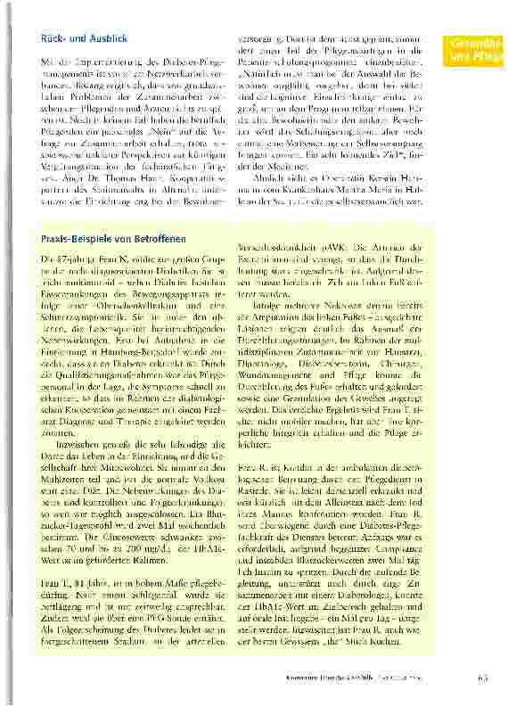 Vorschauseite 4: Verbesserte Betreuung von Diabetikern tut not