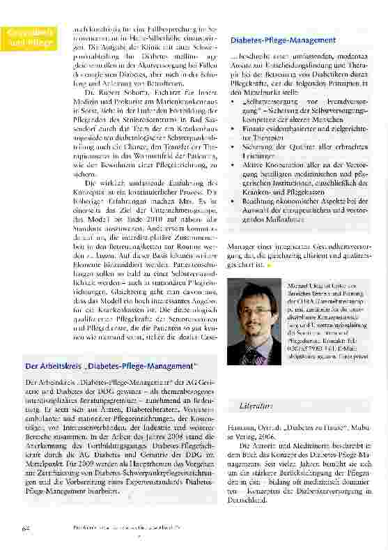 Vorschauseite 5: Verbesserte Betreuung von Diabetikern tut not
