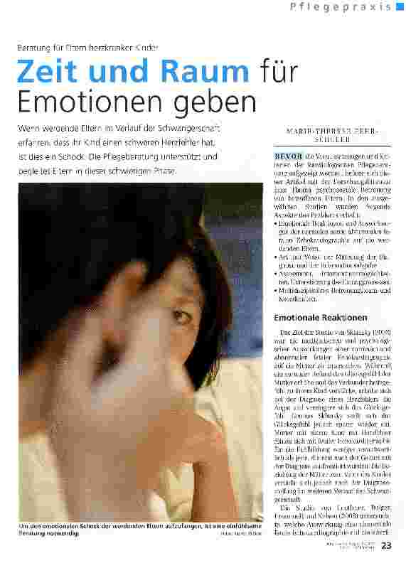 Vorschauseite 1: Zeit und Raum für Emotionen geben