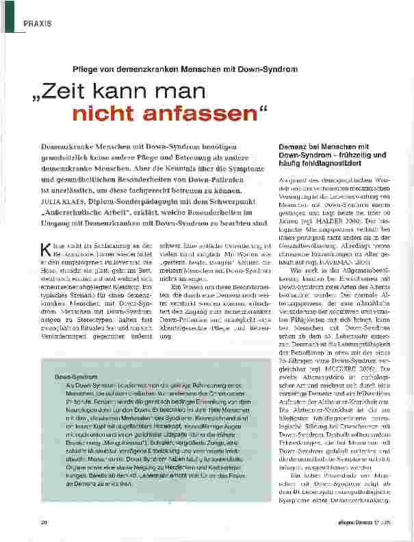 Vorschauseite 1: Zeit kann man nicht anfassen