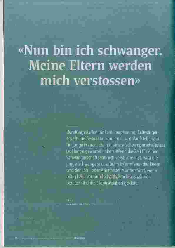 Vorschauseite 1: «Nun bin ich schwanger. Meine Eltern werden mich verstossen»