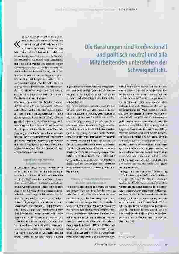 Vorschauseite 2: «Nun bin ich schwanger. Meine Eltern werden mich verstossen»