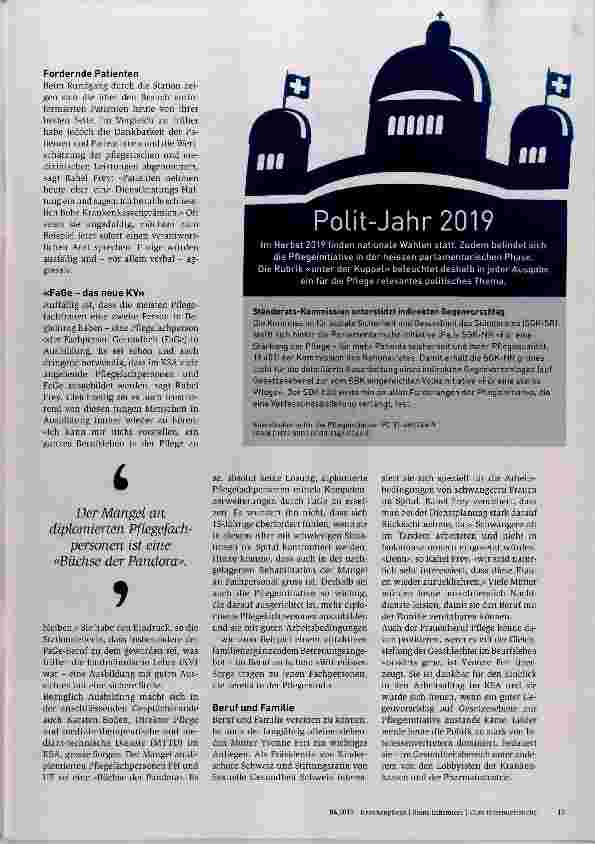 Vorschauseite 2: Pflege verlangt viel Fachwissen