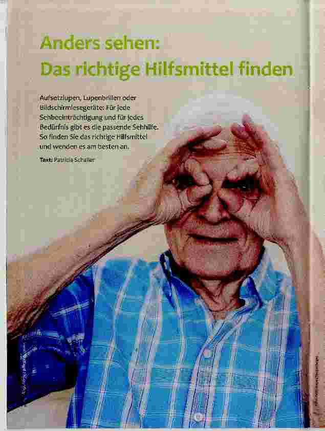Vorschauseite 1: Anders sehen: Das richtige Hilfsmittel finden