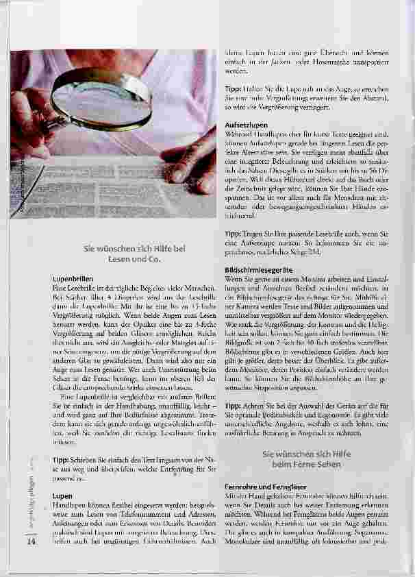 Vorschauseite 3: Anders sehen: Das richtige Hilfsmittel finden